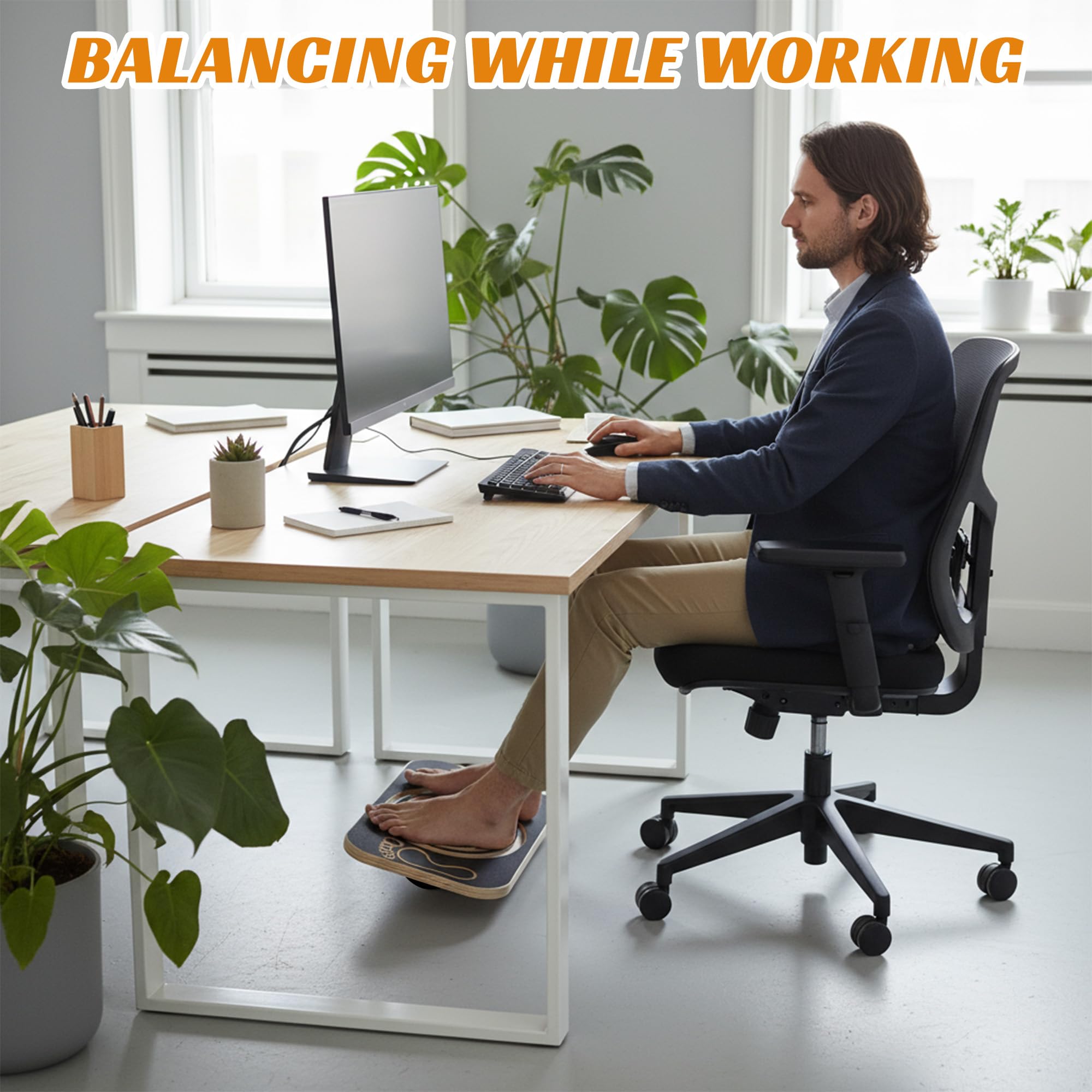 Balance Board in legno con labirinto a sfere integrato Tavola oscillante per l'allenamento dell'equilibrio, per interni ed esterni Attrezzi per l'equilibrio per giochi, sport e yoga