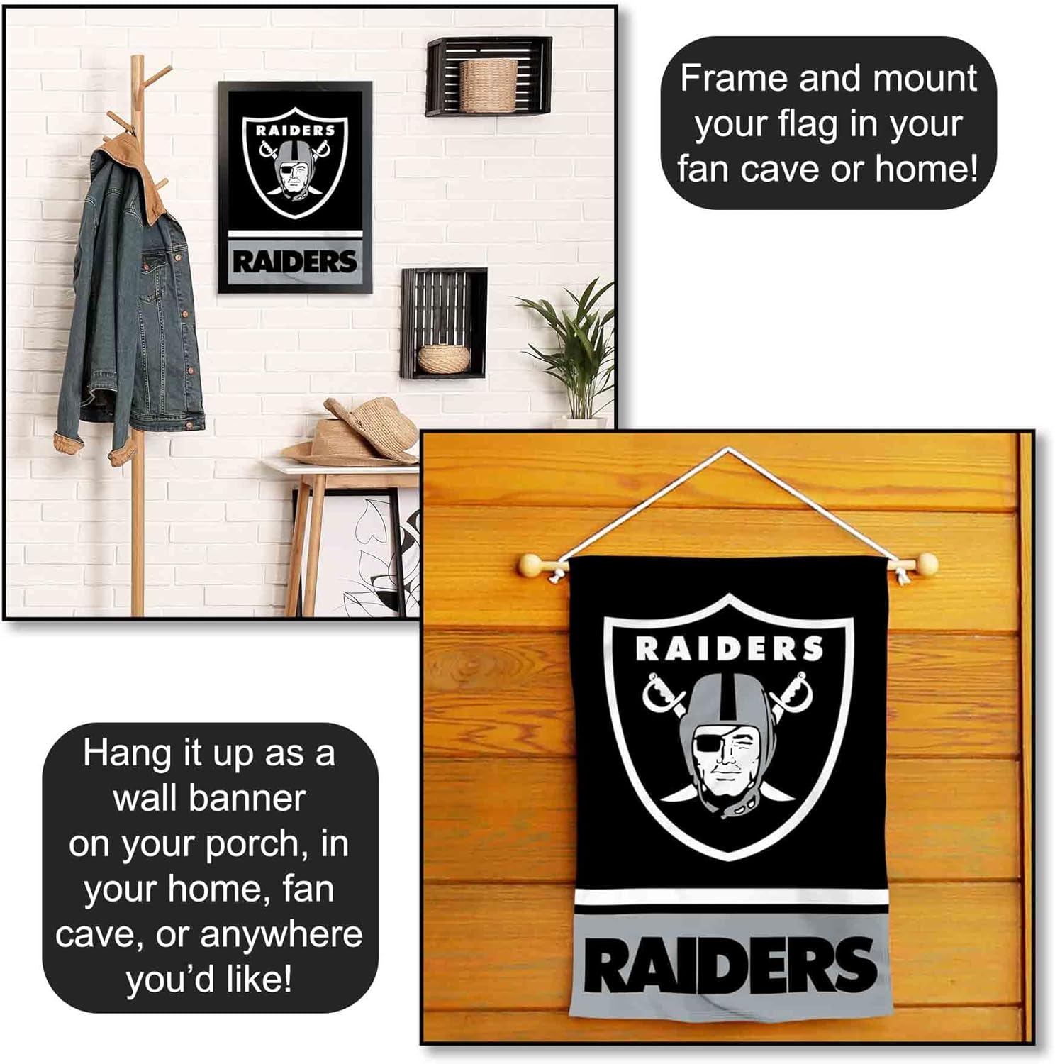 Las Vegas Raiders Double Sided Garden Flag - Image 5