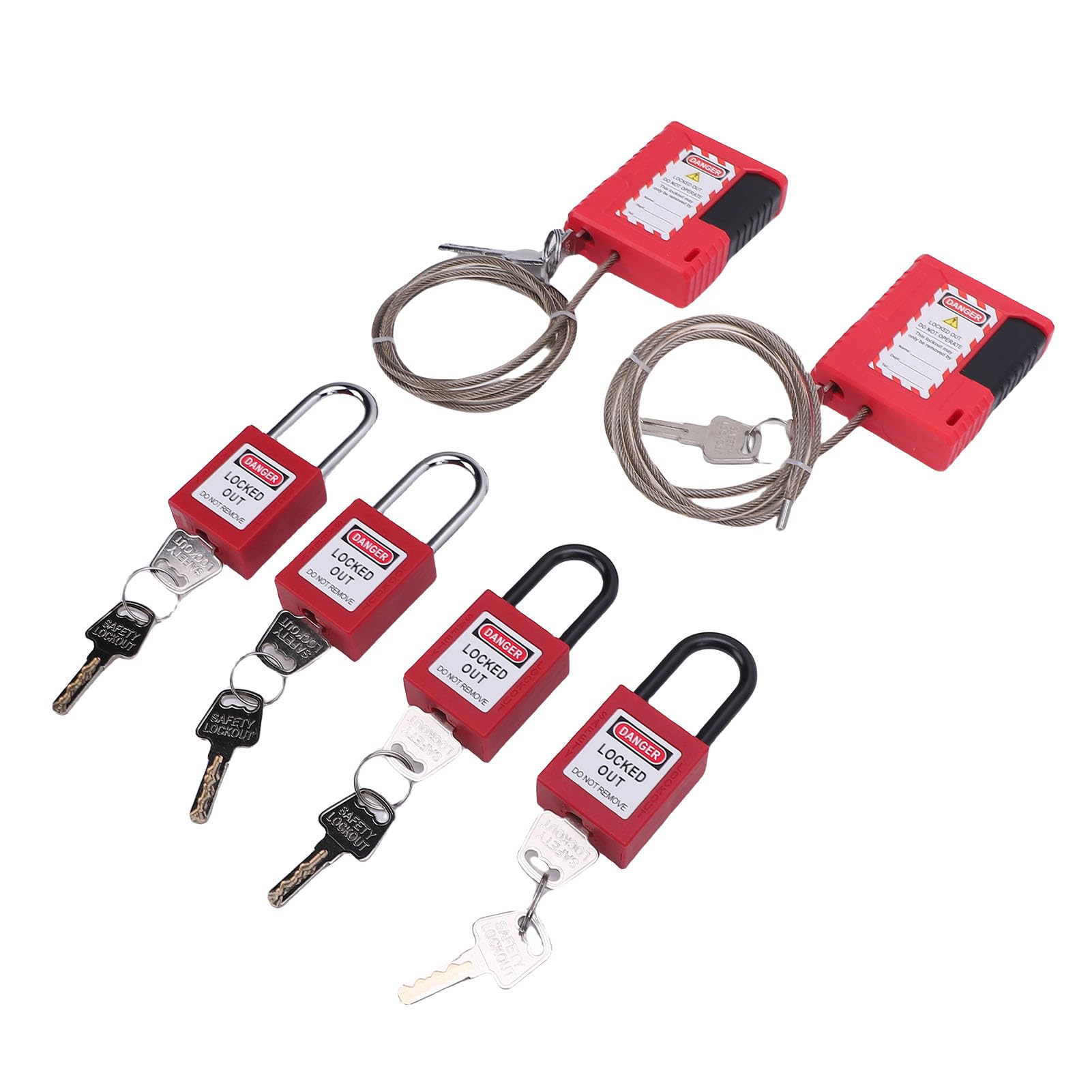 Kit de etiquetado de bloqueo eléctrico Juego de candados de bloqueo Cerrojo Bloqueo de disyuntor universal Candado Loto Juego de candados de seguridad para la industria