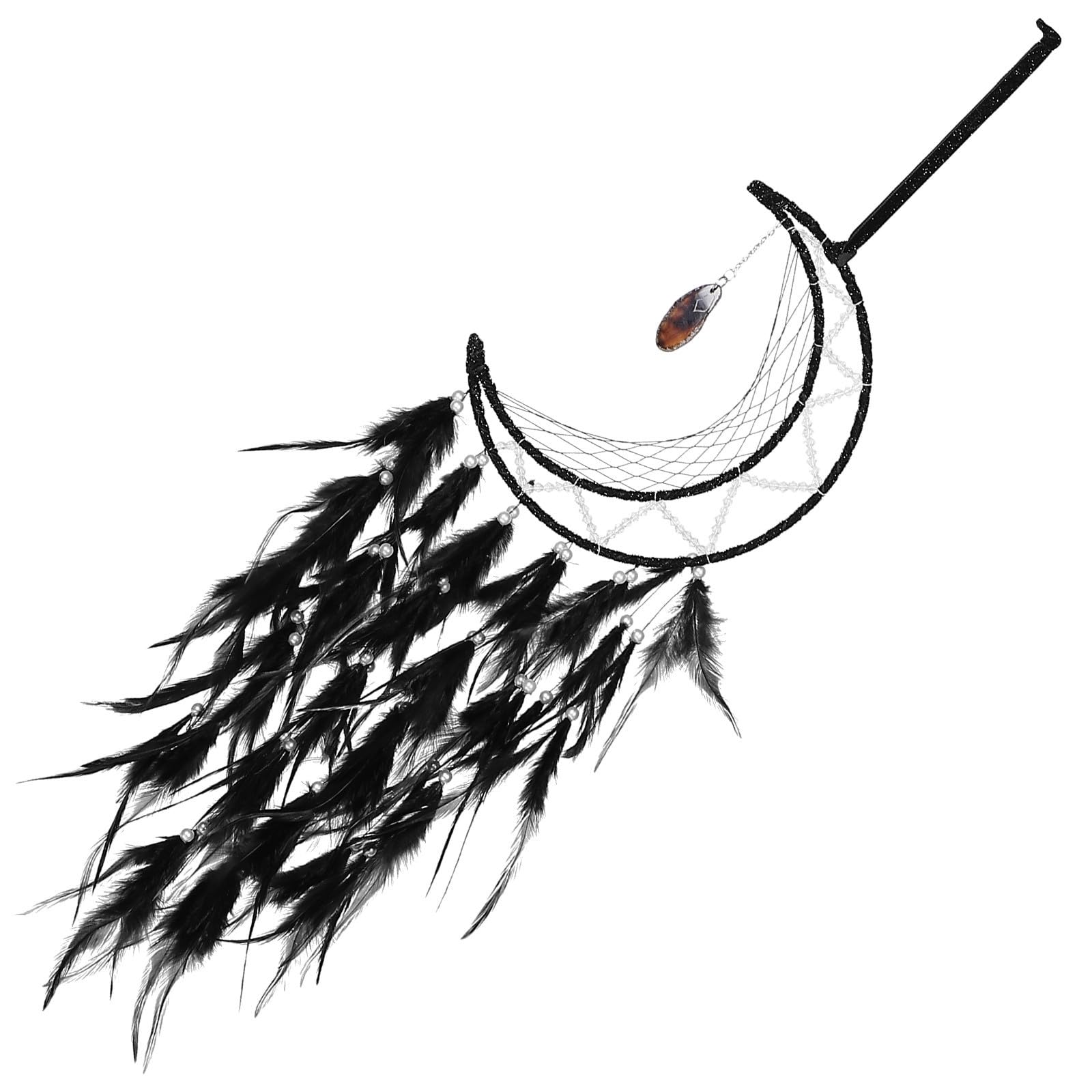 Atrapasueños negro gótico Alipis colgante decorativo de plumas