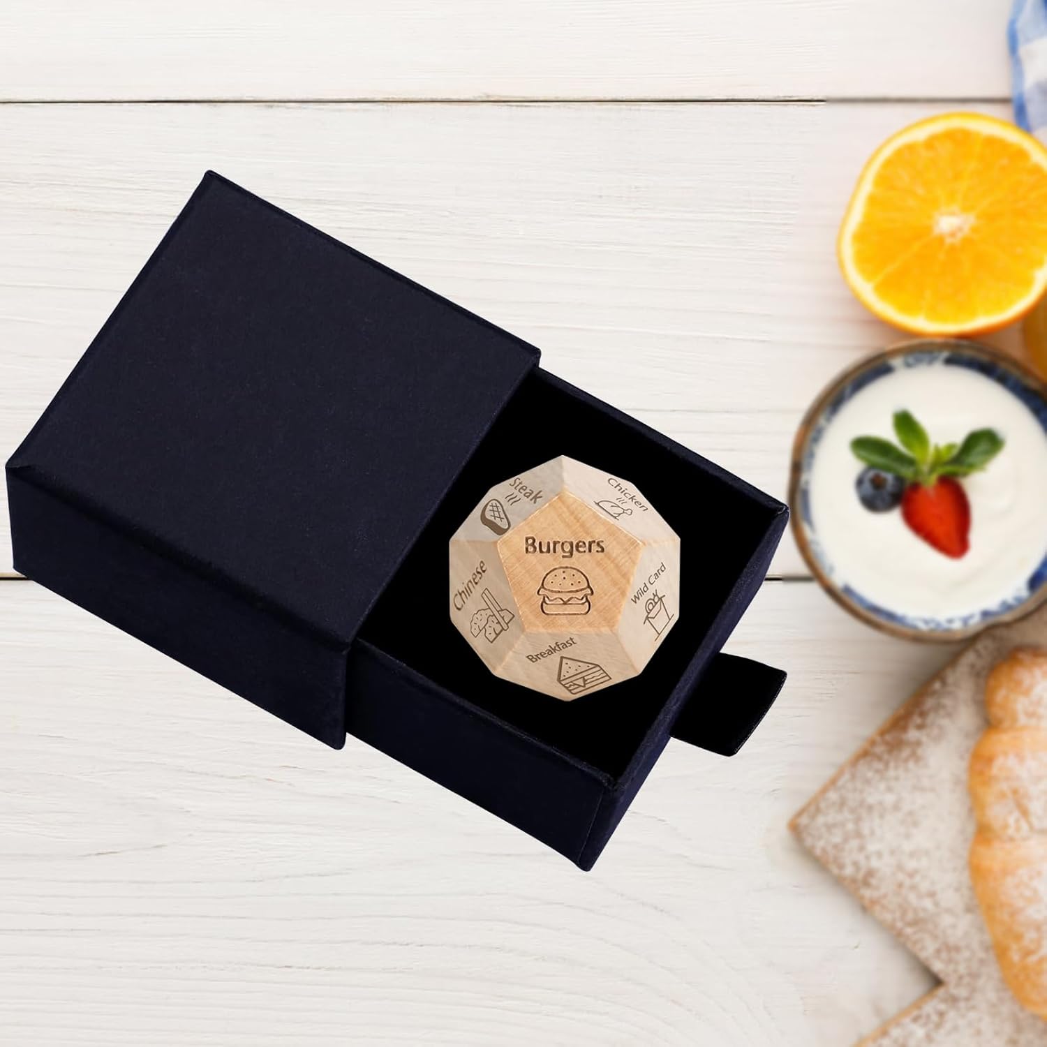 Valentines Day Gifts for Him Her,Food Decision Dice,Dice for Her Him Couples Gift,Date Night Gifts for Boyfriend Girlfriend Men Women Anniversary Birthday Galentines Christmas White Elephant Gifts