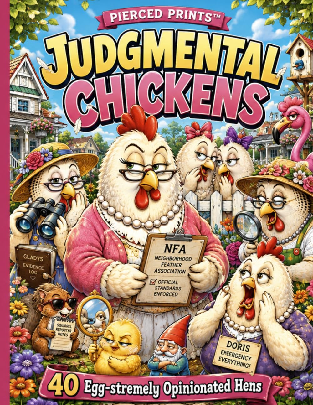Judgmental Chickens: 40 Egg-stremely Opinionated Hens