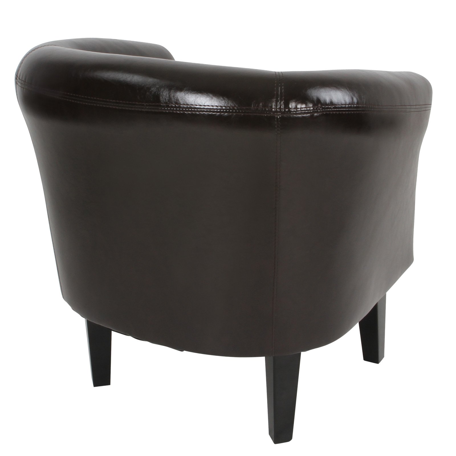 Fauteuil Chesterfield élégant de Miadomodo , Bois dense, marron, Ensemble de 2