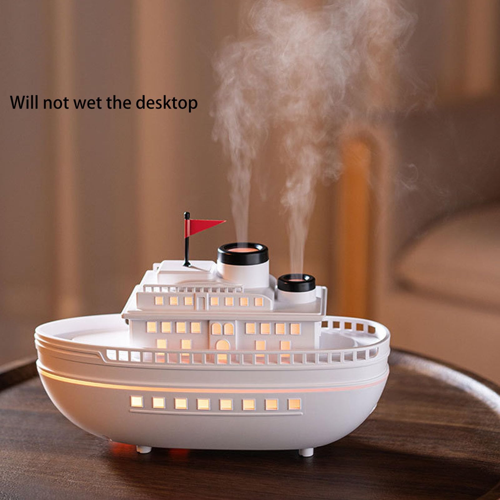 Diffusore di Oli Essenziali per 300ML Umidificatore per Aromaterapia con Volume di Nebbia Grande per Uso Domestico in Ufficio Design retrò Elegante