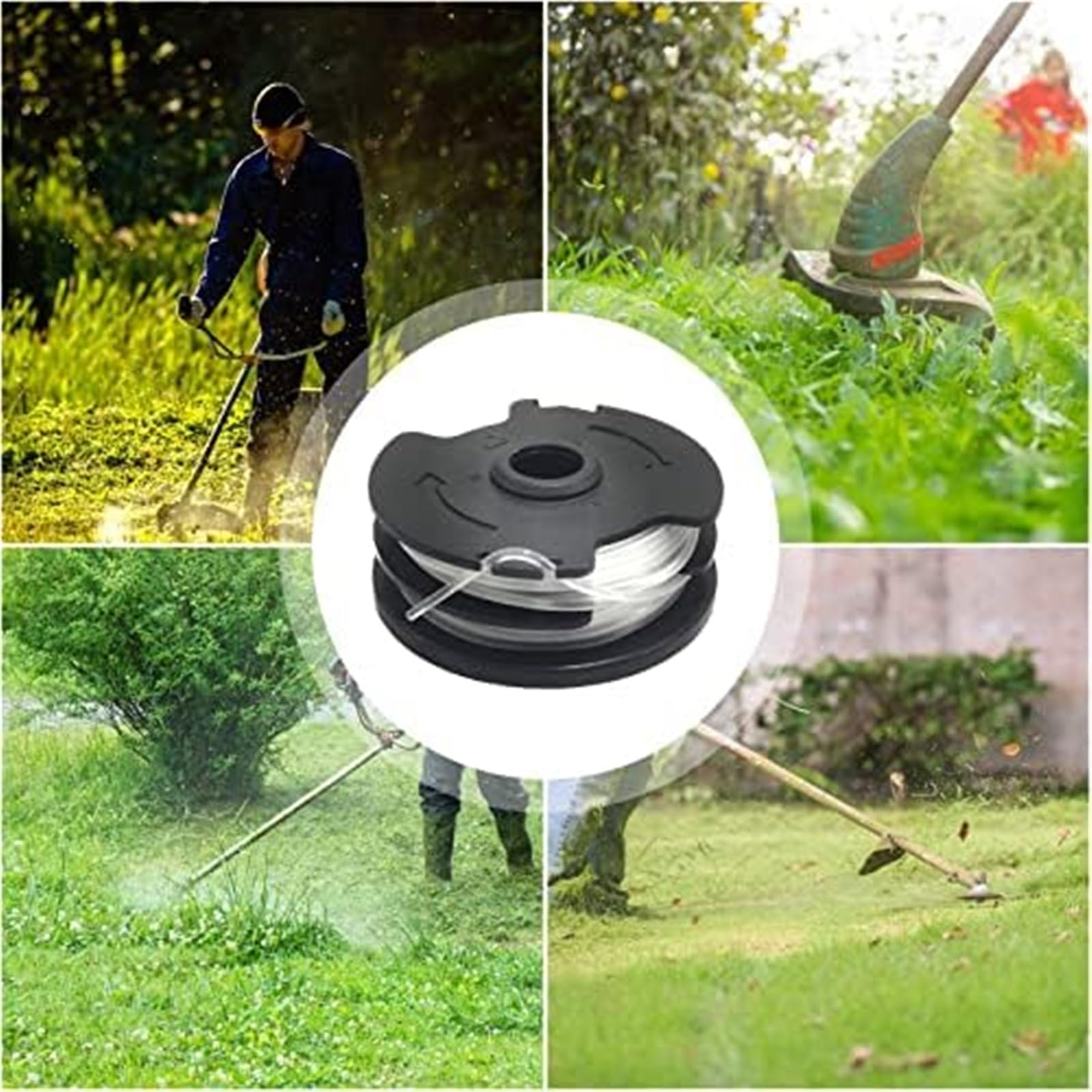 Grasschneider-Autospule Rasentrimmer-Spulenfaden-Ersatzfaden, Passend Passend für Parkside Cordless Prta 20-Li C3 Ian351753(BLACK 10pcs)