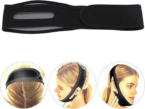 Miniatura 5 de CPAP - Correa de barbilla anti ronquidos para usuarios de CPAP, cinturón de soporte de mandíbula ajustable, correa de levantamiento de barbilla