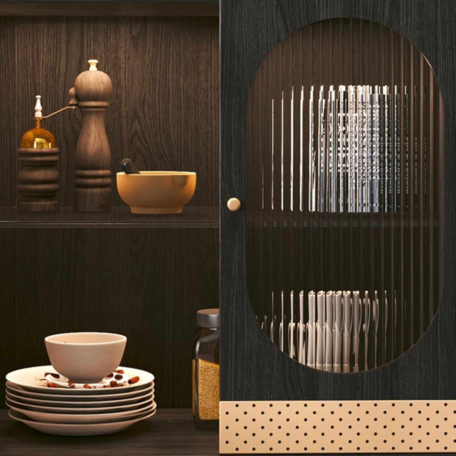 Cantinetta portabottiglie leggera di lusso per cantine, mobiletto retrò da pranzo, armadietto laterale per vino, decorazione domestica per soggiorno, armadio per bar, mobile da bar (col(B