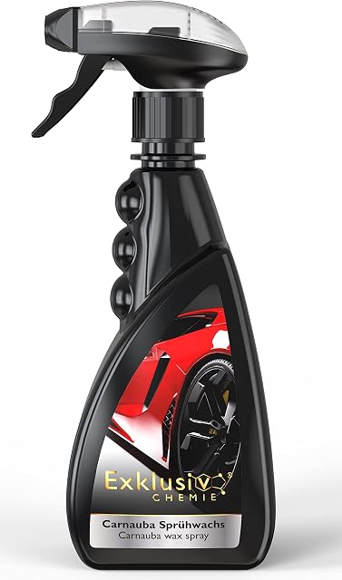 Exklusiv Chemie® Carnauba Wosk w sprayu, wosk w sprayu do samochodu, lakier samochodowy do połysku i ochrony, lakier na wysoki połysk, wosk samochodowy, uszczelka ceramiczna, 500 ml