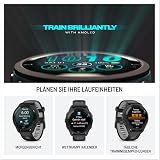 Garmin Forerunner 265 - Montre GPS de Running avec écran AMOLED - Noire avec Bracelet en Silicone Noir/Gris - Boîtier 46 mm - 2