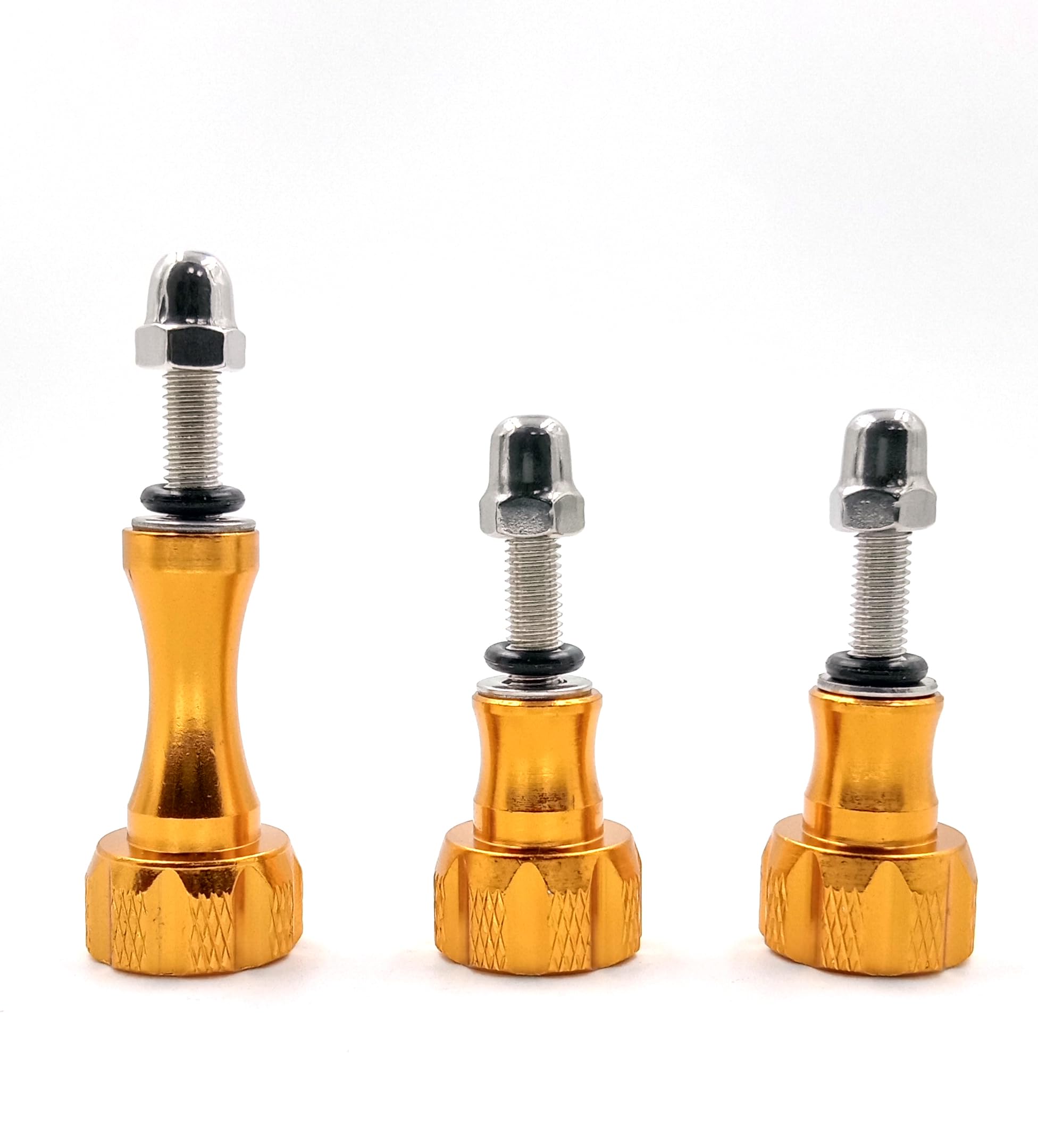 KUDASN Aluminum Alloy Thumbscrew Tripod/Monopod Mount with Aluminum Thumbscrew for Hero 12, 11, 10, 9, 8, 7, 6, 5, 4, 3+, 3, 2, 1 HD,DJI, AKASO Campark and Other Action Cameras (Golden)