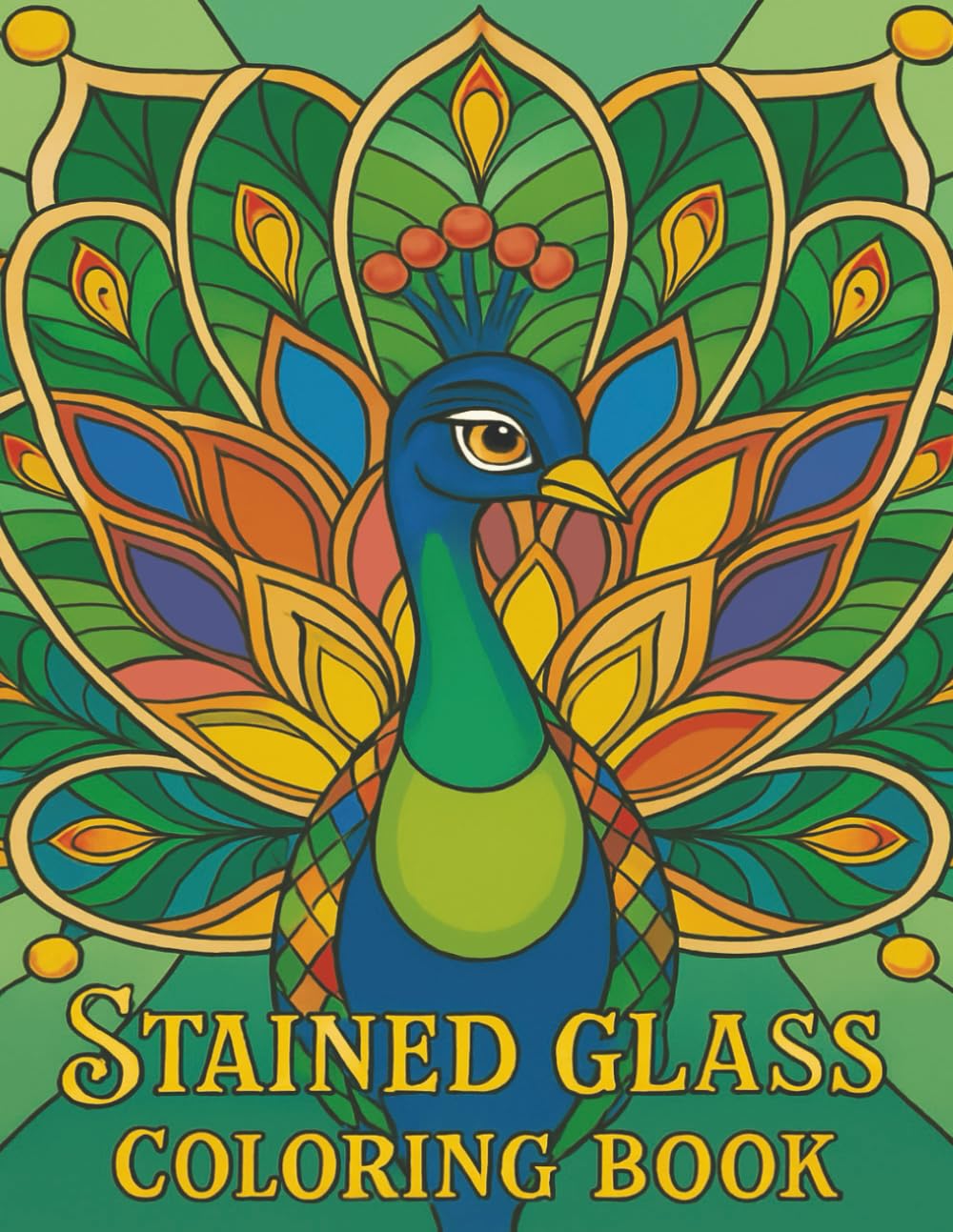 Stained Glass Coloring Book: A Stunning Stained Glass Coloring Experience Featuring 80 Detailed Pages | Large 8.5 × 11 Coloring Book Designed for ... Creativity, Stress Relief, and Artistic Joy
