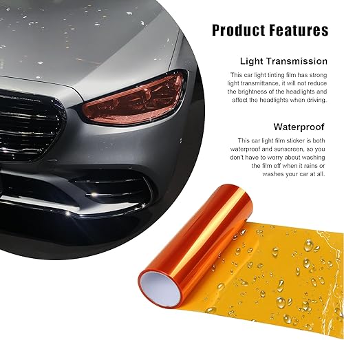 Miniatura 10 de Suvnie Película de tinte de luz de automóvil de 12 × 48 pulgadas, faros delanteros brillantes de camaleón, luces traseras, películas de luces