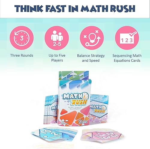 Miniatura 7 de Genius Games Paquete para GameSchooling - Incluye Nerd Words Science!, Ecosistema, Math Rush - Divertidos juegos familiares para niños - Juego de