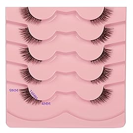 Gmagictobo Flase Eyelashes Natural Half Cat Eye Lashes Pack Short Wispy Fake Eyelashes Soft Strips Fake Eye Lashes 7 Pairs