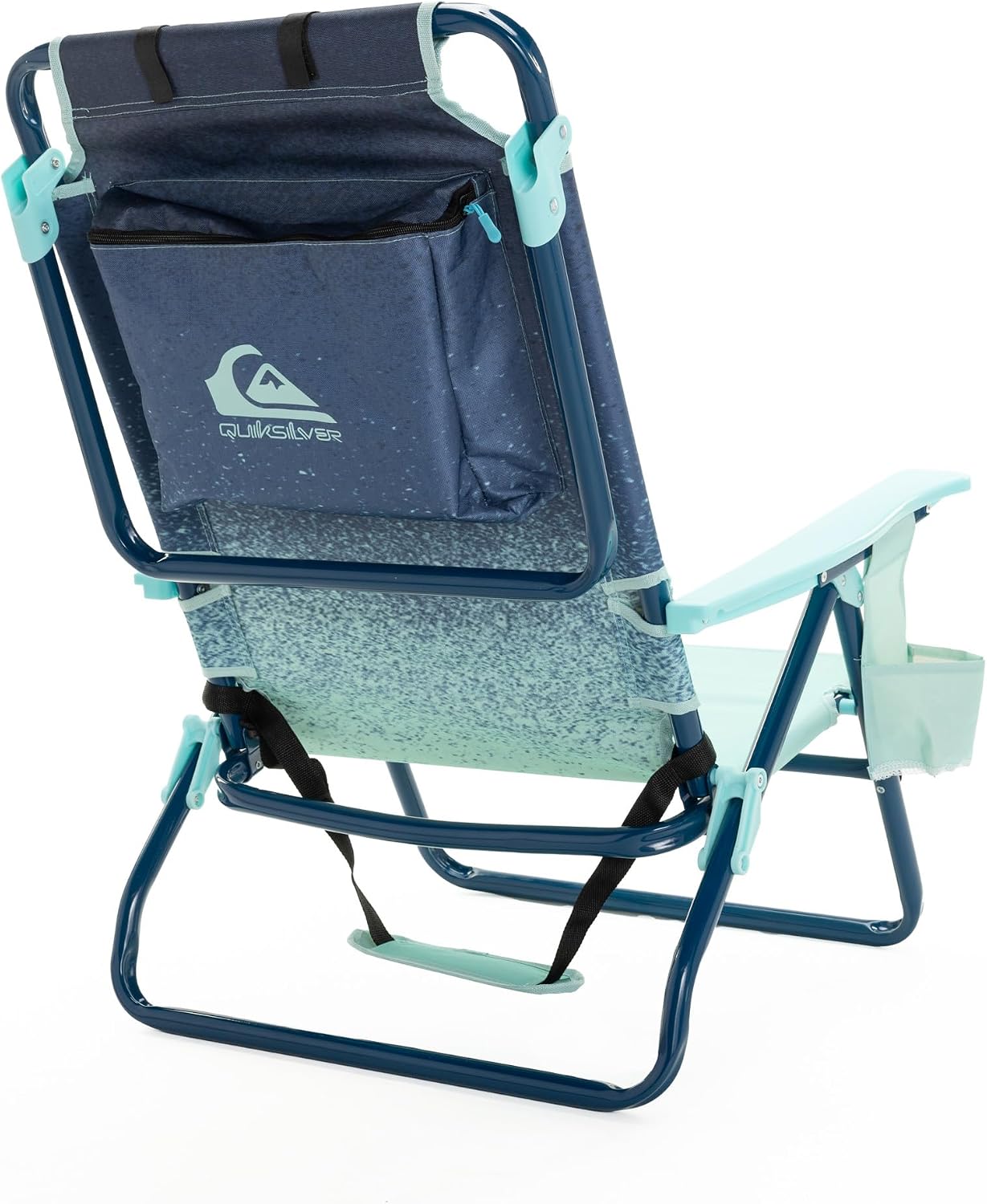 Quiksilver Beach Chair – Lightweight Folding Chair with Adjustable Recline and Cup Holder – Portable and Durable Chairs for Beach, Camping Chair, or Concerts in The Park