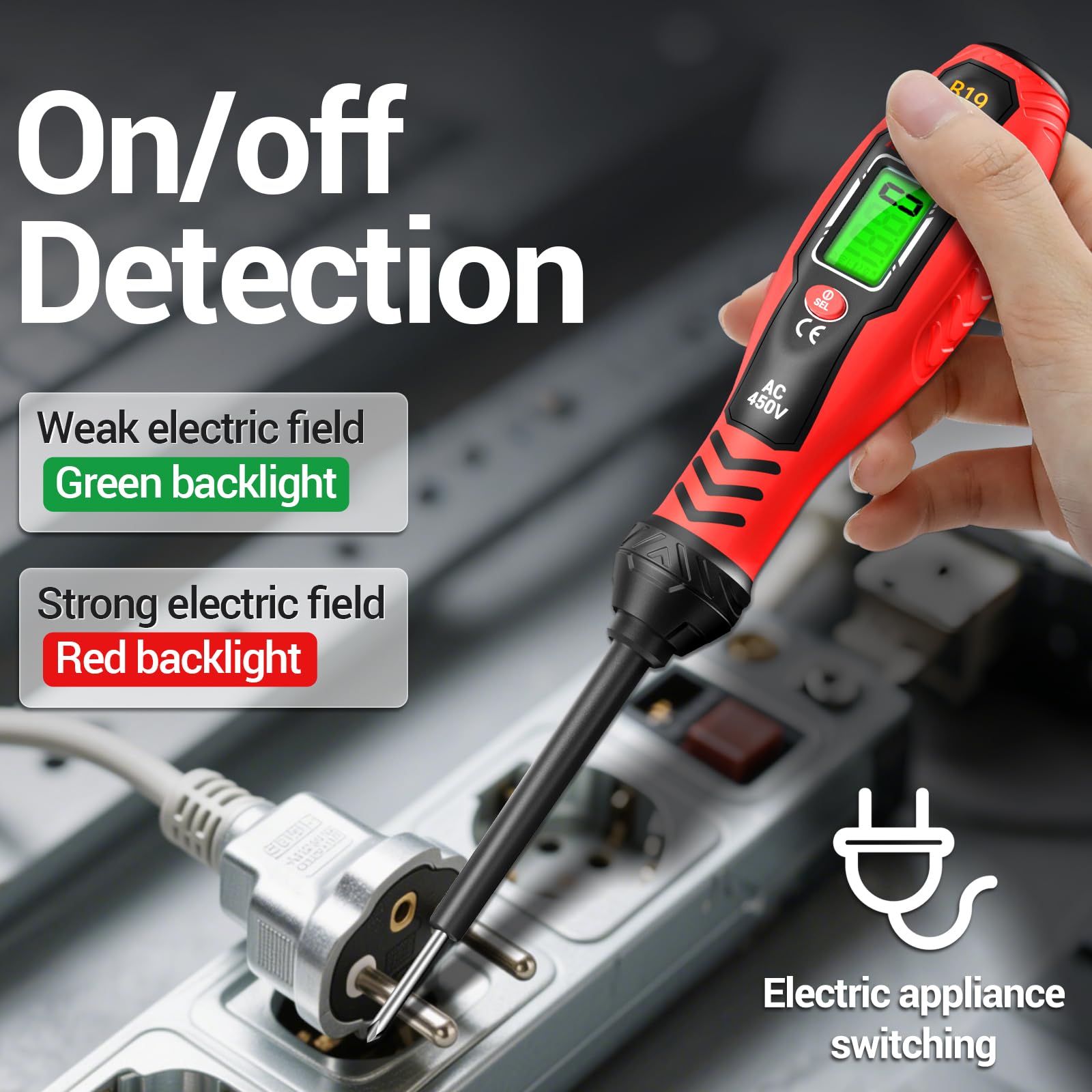 ANENG Testeur de Tension Avec Tournevis,Outil de Test Électrique,détecteur de Tension Sans Contact,Double Plage CA 11V/30V-1000V,Écran LCD,Alarme Sonore,détecteur de Point D’arrêt