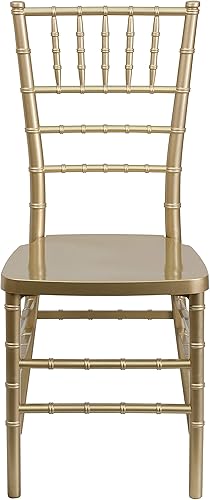 Vista 17 de Flash Furniture Silla Chiavari apilable de resina dorada HERCULES PREMIUM