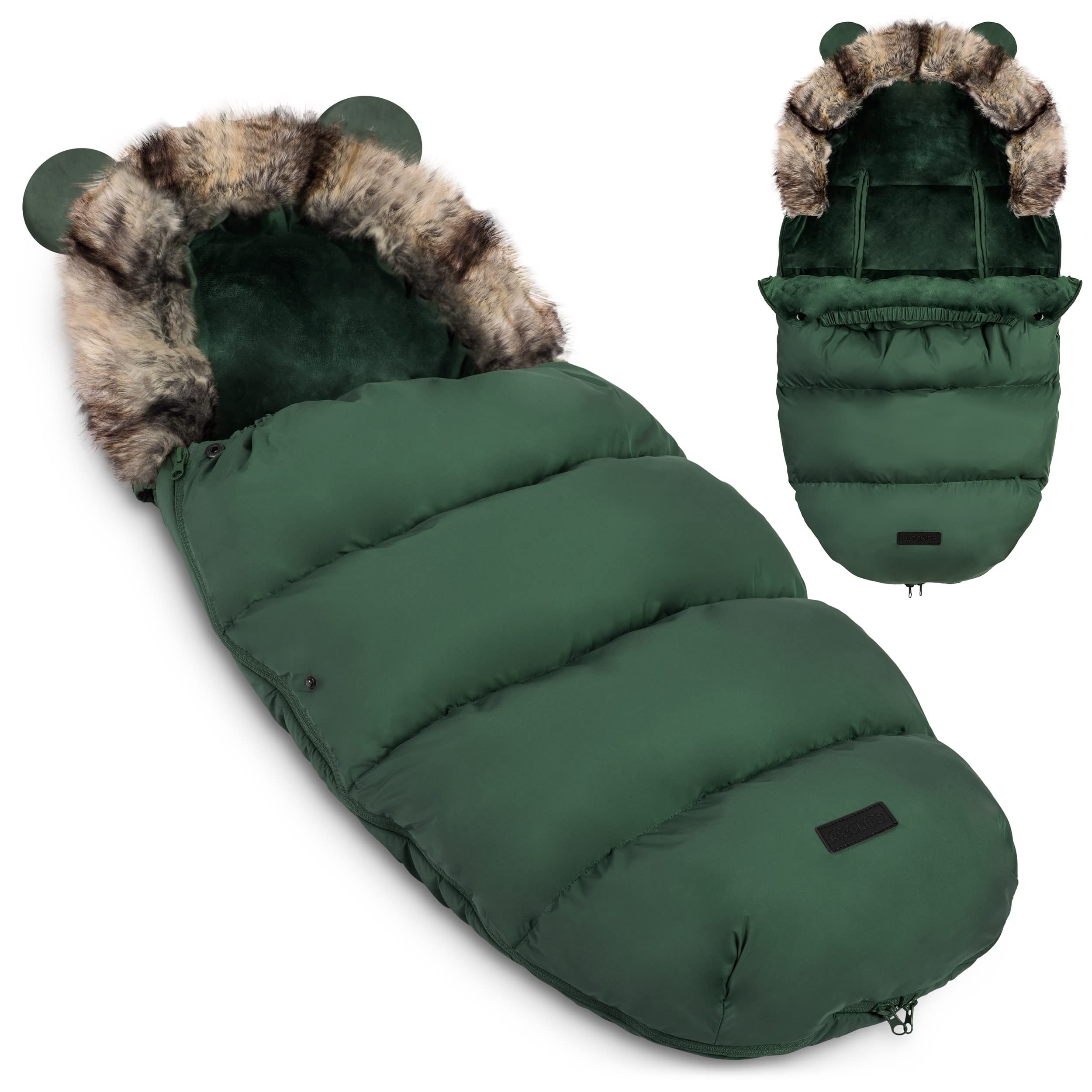 Ricokids Elmi - Saco de dormir para bebé, 96 x 45 cm, color caqui