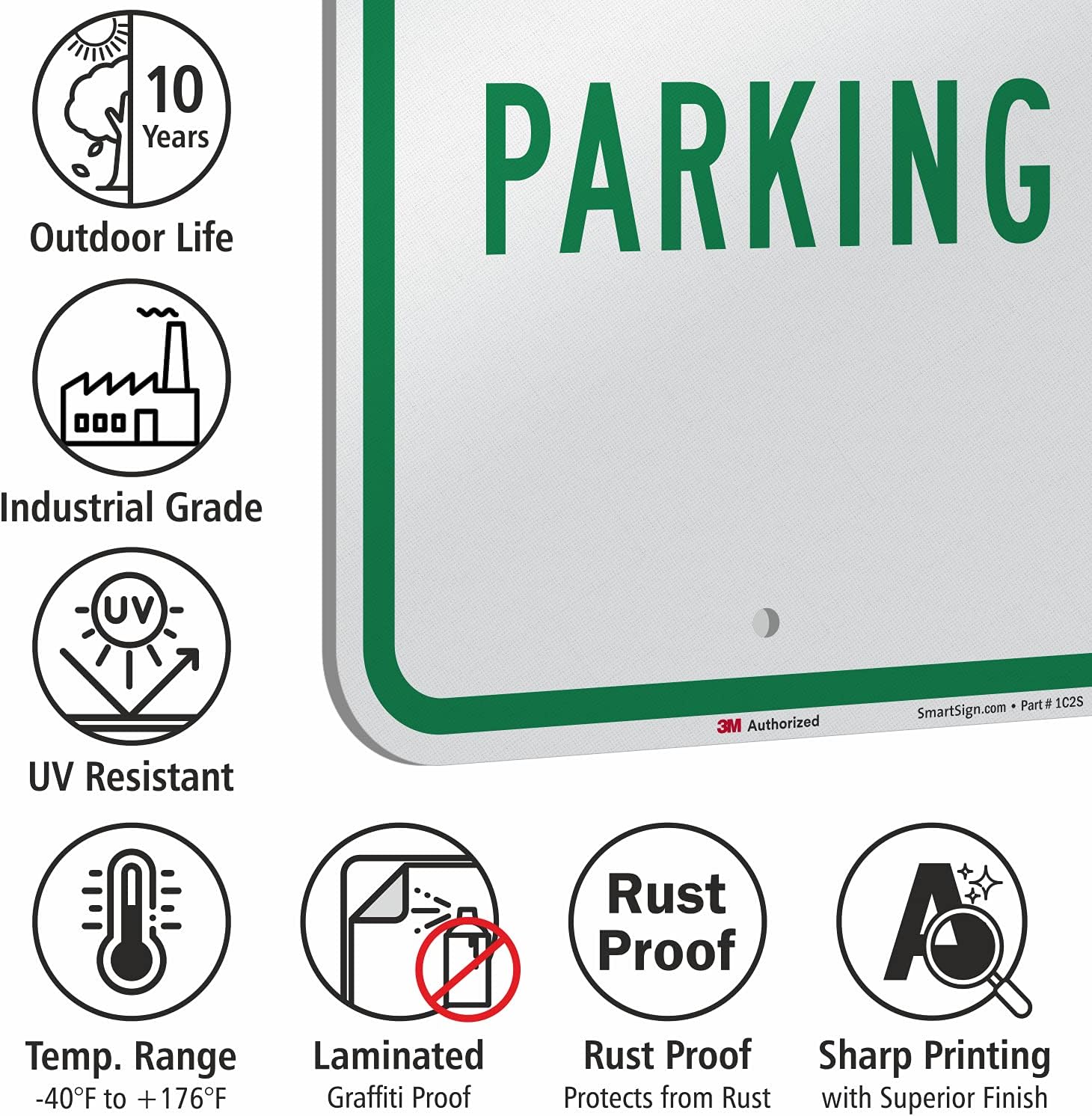SmartSign "Reserved Parking" Sign | 12" x 18" 3M Engineer Grade Reflective Aluminum