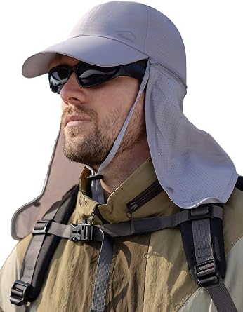 Chapeau De Pêche Jaune Respirant Avec Clip De Fixation Noir - Protection Solaire Parfaite Pour Plein Air Et Voyages