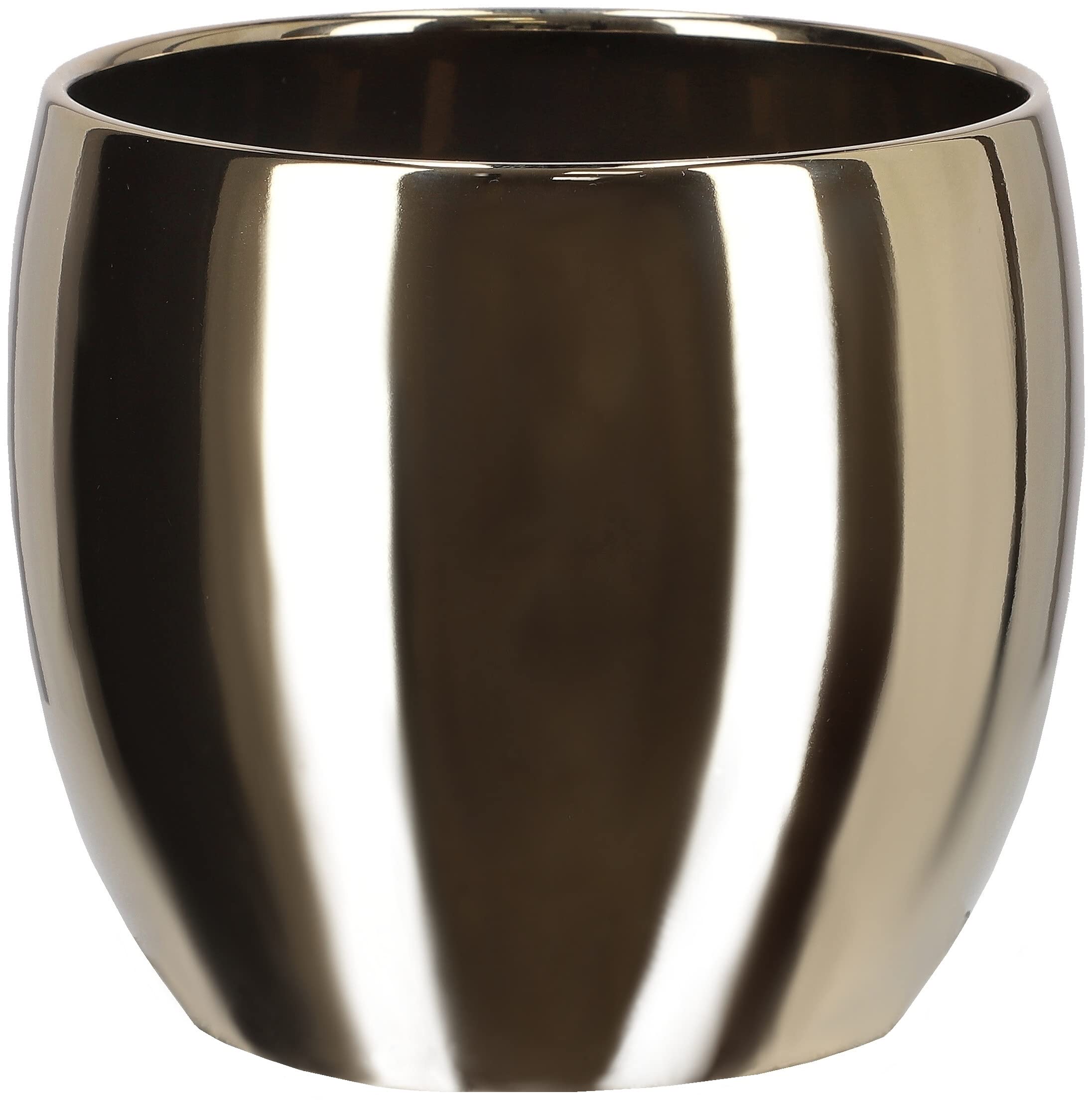 KOTARBAU® Ceramic Flower Pot Planter Diameter 13 cm for Flowers Plants Gold