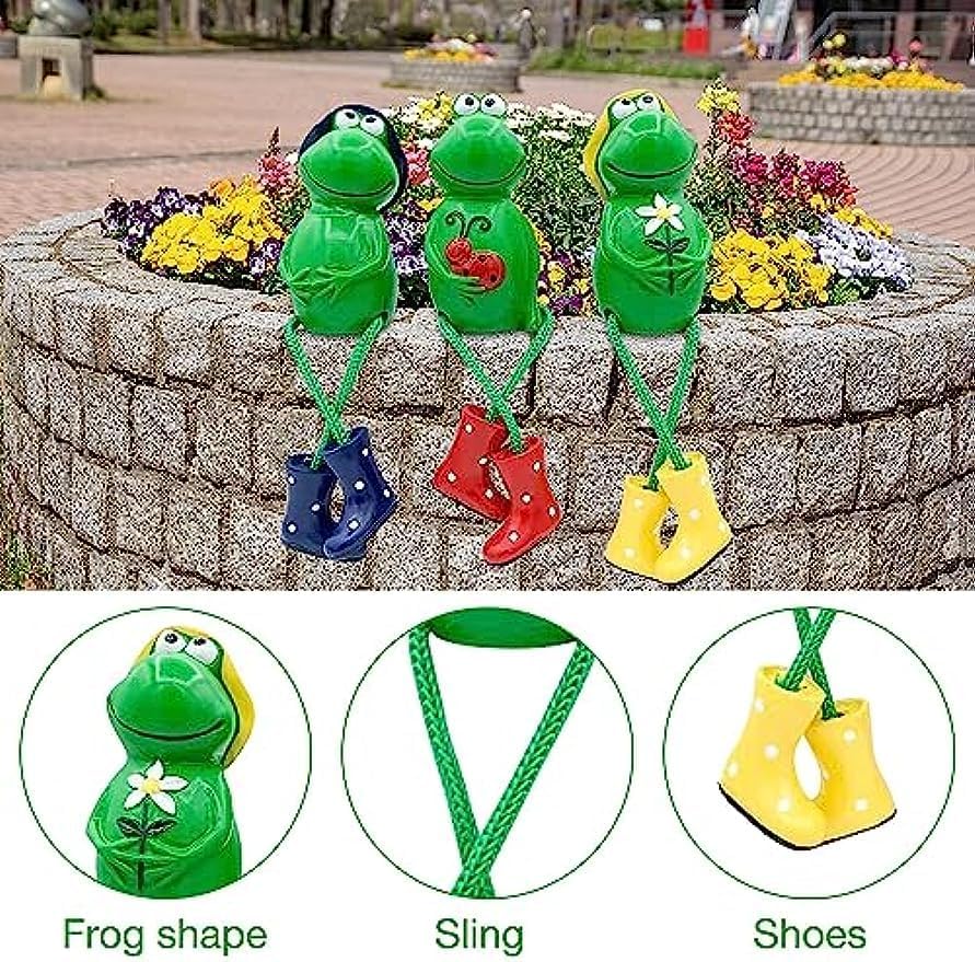 Cute Frog Garden Decor, Sitting Frog Garden Statue Outdoor, 6.2inch Frogs Statues Resin for Yard Patio Garden Office Tabletop Bookshelf Decor - Image 5