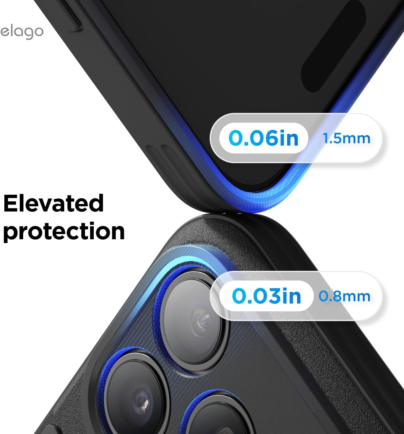 elago Magentic Ring Stand Armor Compatible with iPhone 17 Pro Max Case, 360 Rotatable Ring Stand, Compatible with MagSafe, Drop Protection, Tough Rugged Design, Shockproof Bumper Cover 6.9inch (Black)