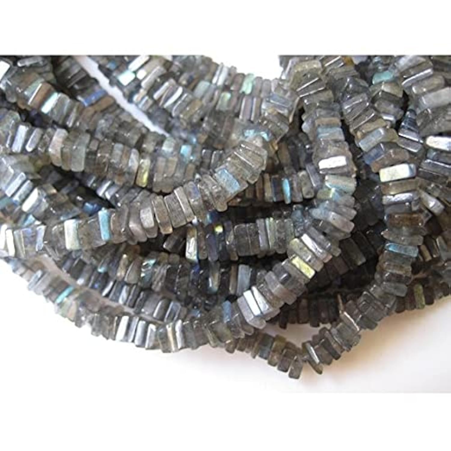 Labradorite perles 5mm Heishi carrées naturelles pour éviter les bijoux ternes