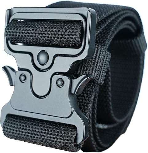 KUNN Cinturón de trabajo de 2 pulgadas de ancho con hebilla de liberación rápida, resistente, multiusos, cinturones para hombre