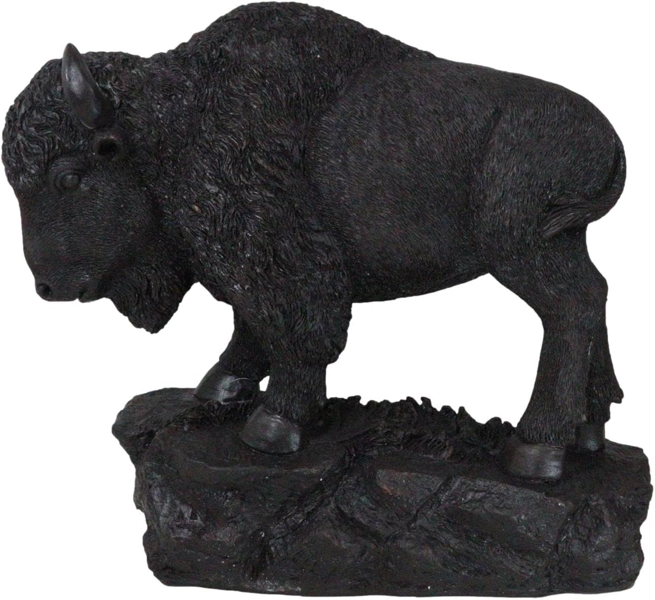 Ebros Gift Large Southwestern Native American Bison Buffalo Standing On Rock Decorative Rustic Resin Figurine 20" Long Symbol of Abundance and Manifestation Home Accent Decor
