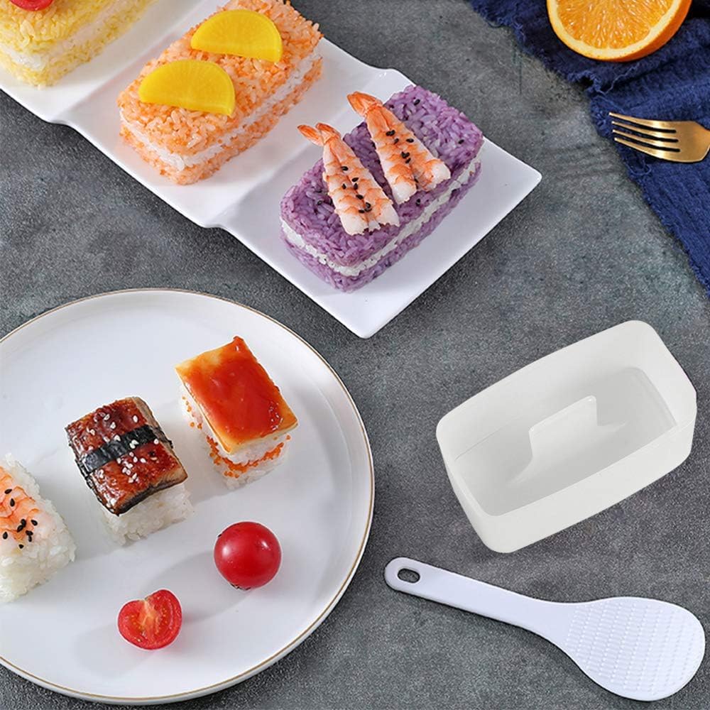 Sushi Making Tools 4-Piece Onigiri Mold & Musubi Maker Set - Stainless ...