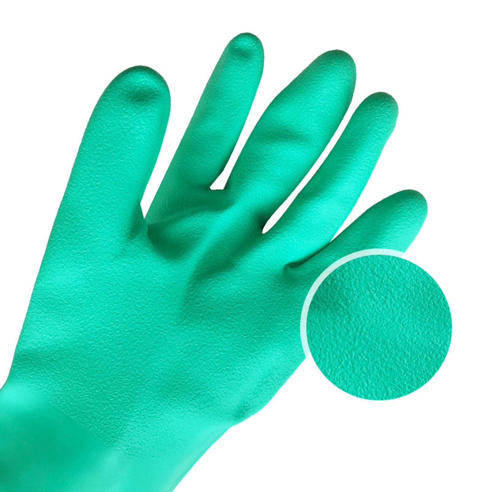 Amagogo Reinigungshandschuhe Nitrilhandschuhe Gummihandschuhe Haushaltshandschuhe Einweghandschuhe mit Robuster Beschichtung Und Strapazierfähiger Passform, 45 cm lang
