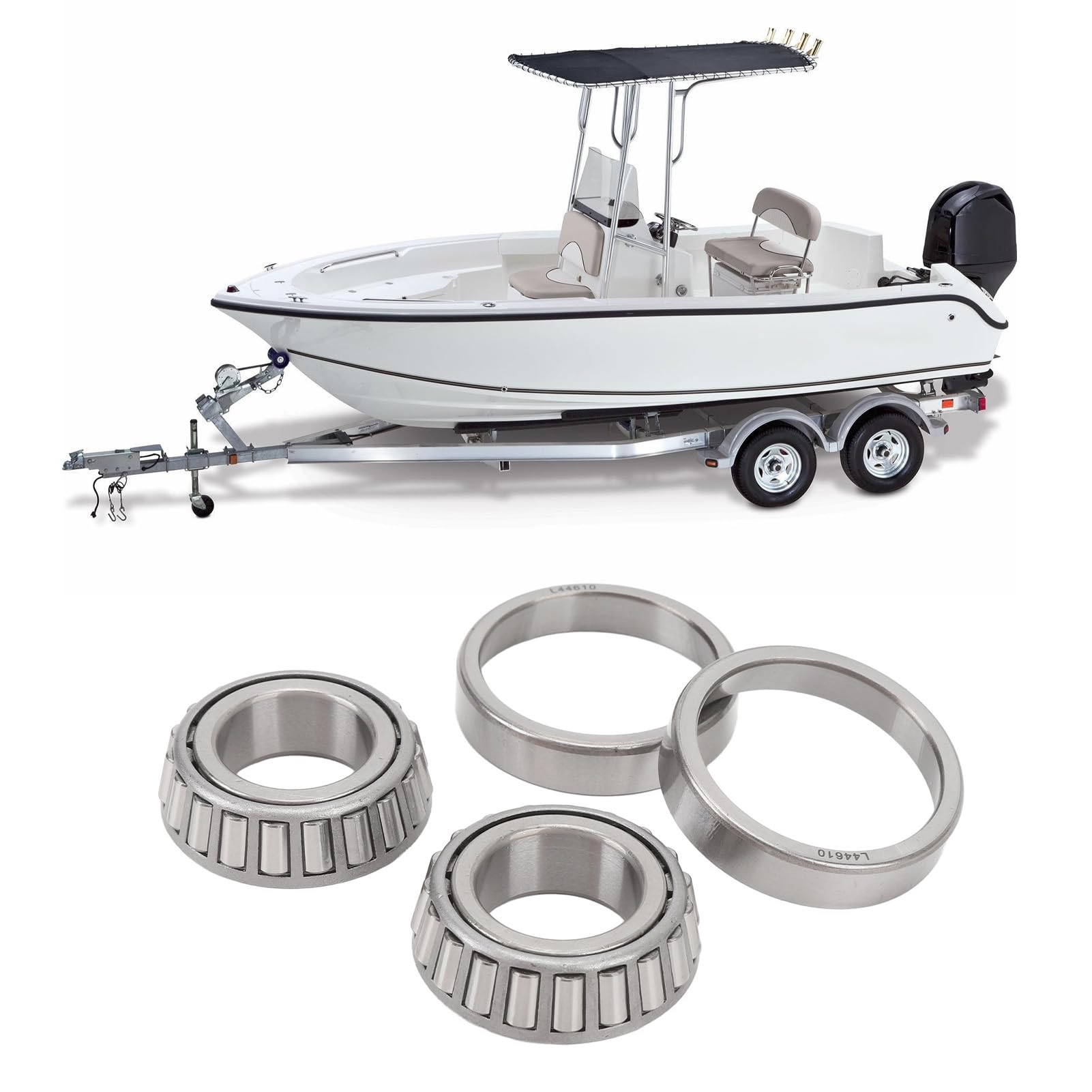 Trailer Wheel Hub Bearings Kit Steel Alloy High Wear Long Lasting Boat Trailer Maintenance
