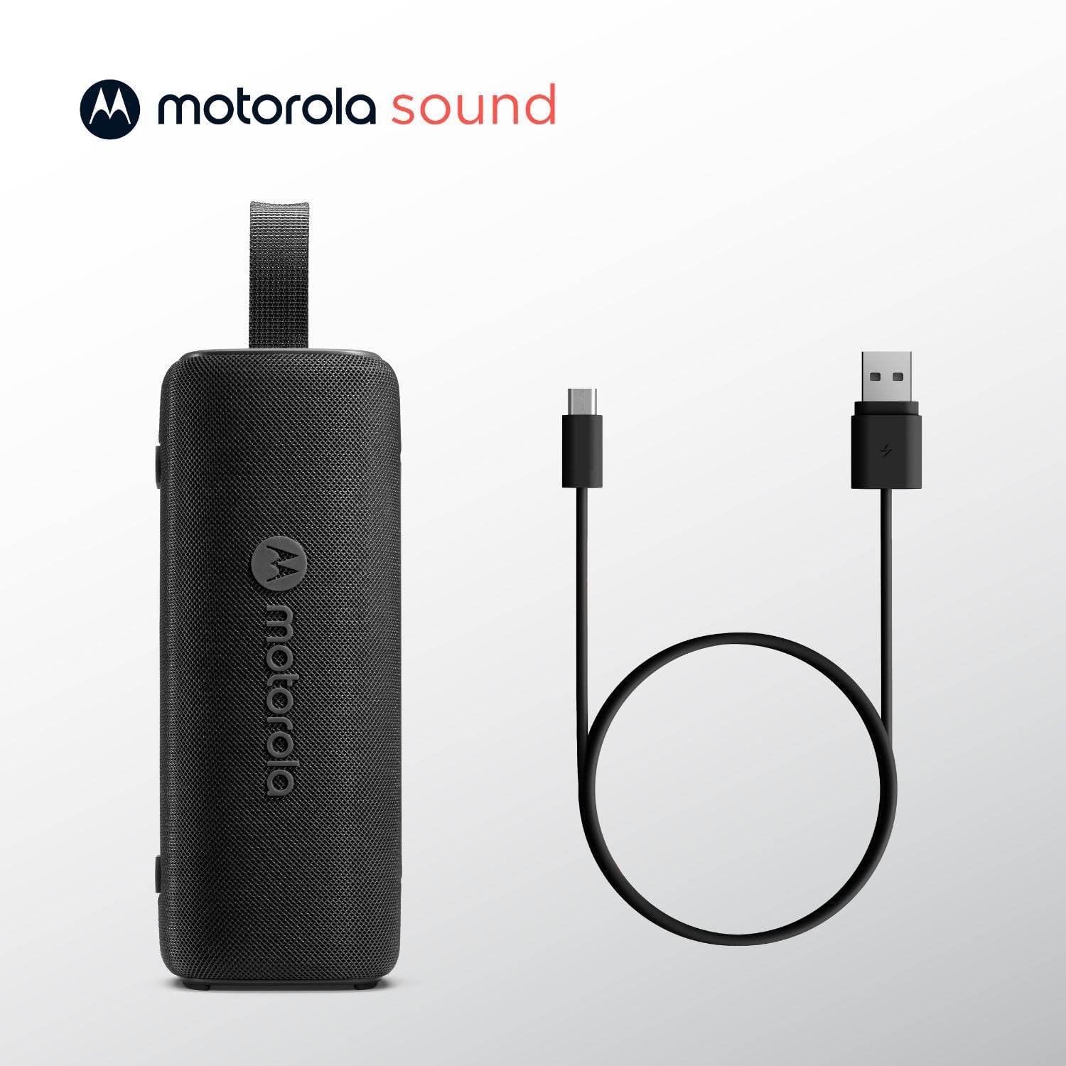 Motorola Sound - Altavoz Inalámbrico Bluetooth ROKR 600 - Potente Sonido de 30W, Resistente al Agua y Polvo, Función Broadcast para Conectar 20+ Altavoces, 6 Horas de Reproducción, Negro
