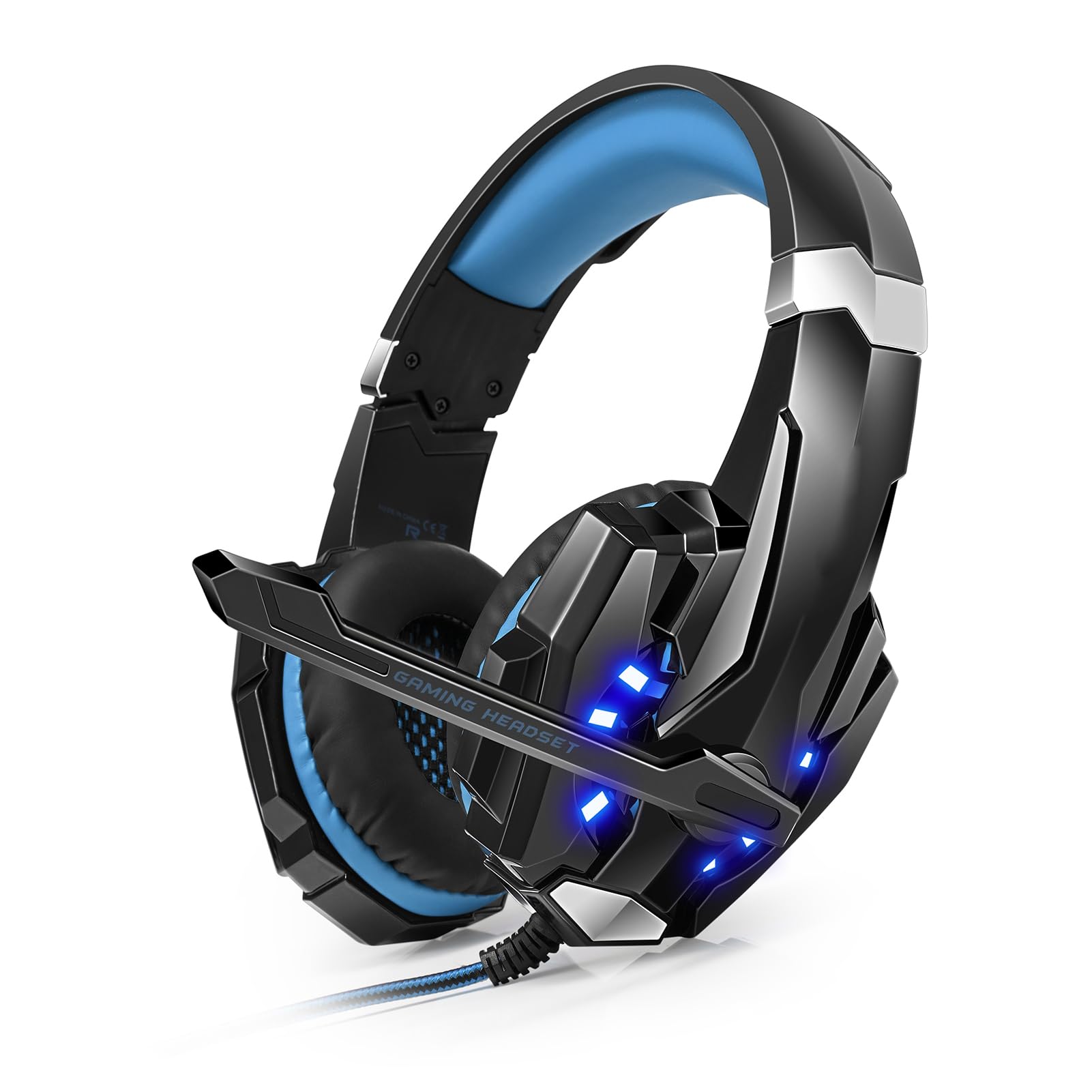 KOTION EACH G9000 Cuffie da Gioco Over-ear con Microfono con Isolamento Acustico per Laptop Desktop, Luce a LED per Un'esperienza di Gioco Coinvolgente (#1)
