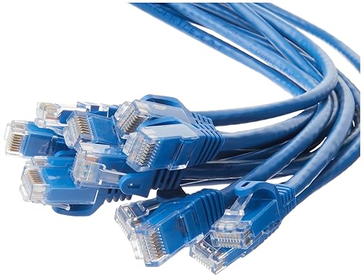 Monoprice Cable Ethernet Cat6 Snagless RJ45 24AWG 12 Pack 1 Pie Azul miniatura 2