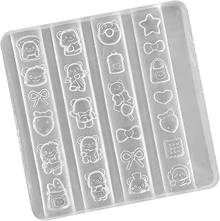 柔軟なシリコンキャンディモールド ベア型 チョコレート作り用 シリコンネイルスタンピングモールド