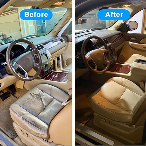 Miniatura 3 de Priprilod Tan #333 313 - Funda perforada de cuero para asiento inferior del conductor o del pasajero, apta para Chevy Tahoe Suburban GMC Sierra