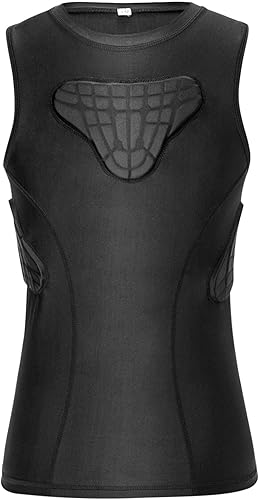 Miniatura 7 de TUOYR Youth Boys Football Rib Protector for Paintball Baseball Compression Padded Chest Protective