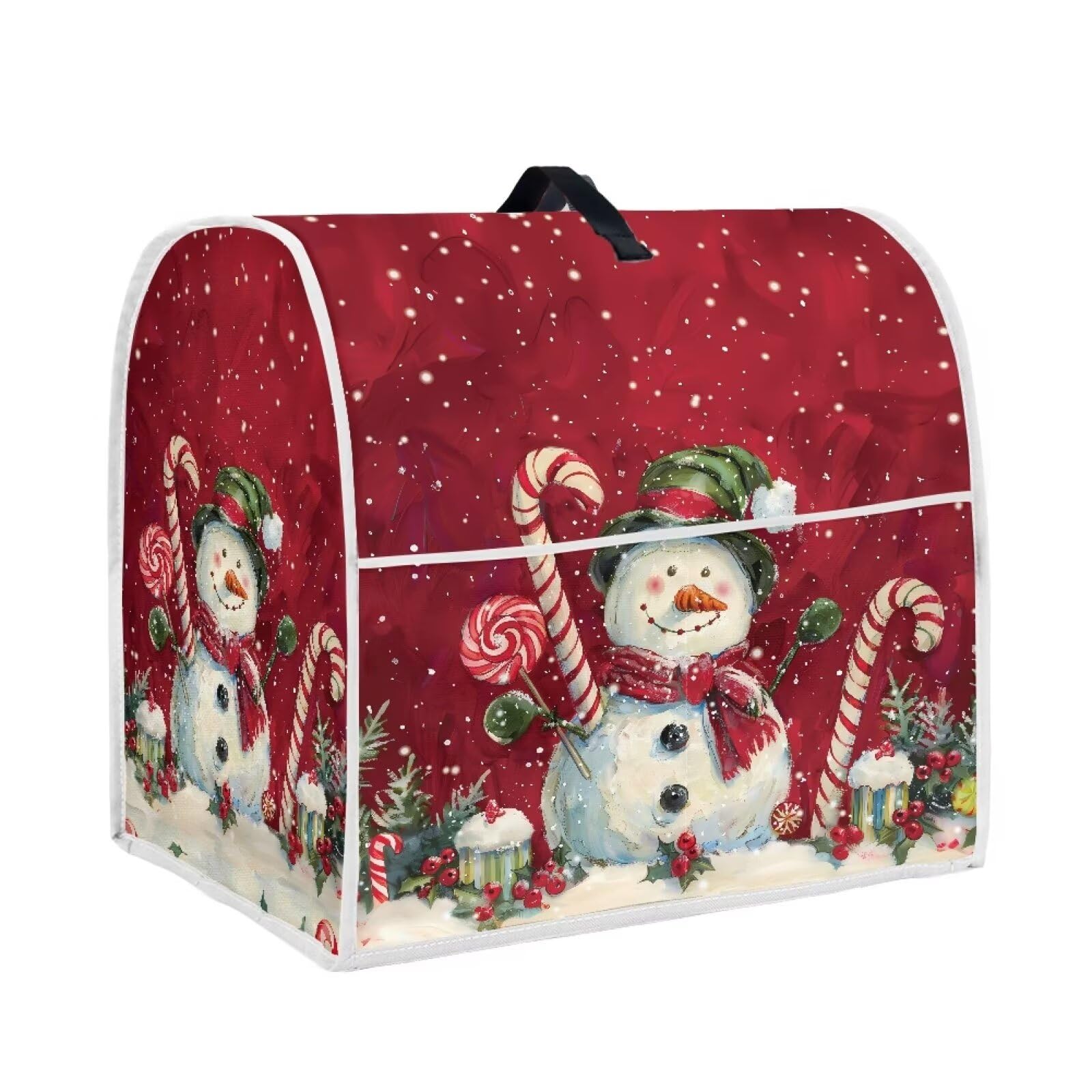 HUISEFOR Christmas Snowman Stand Mixer Cover 4.5-5Qt Christmas Mixer Cover Washable Anti-Stain Appliance Covers For Kitchen Counter Mixer Parts & Accessories — image 1