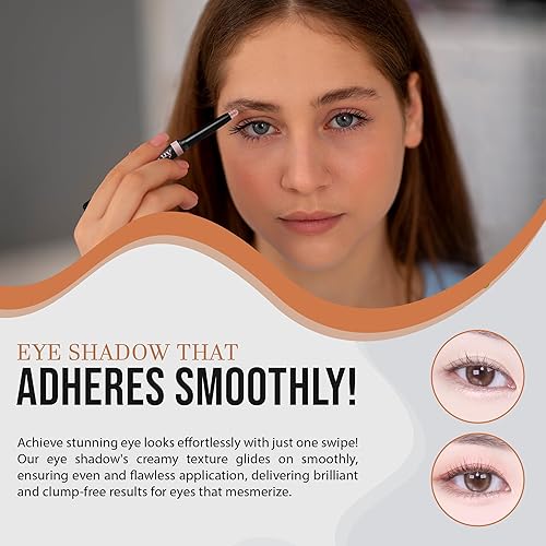 Miniatura 3 de MAKEHEAL  Eyecrown Art Croquis Shadow Fantastick, iluminador tipo lápiz, se adhiere suavemente, varios tamaños de purpurina y perlas, K-Beauty (06 -