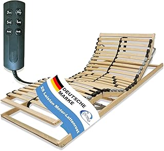 Coemo 7-Zonen Lattenrost Ergo KF mit Motor Kopf- und Fußteil elektrisch verstellbar, 28 Federleisten, individuelle Härtegradeinstellung, mit Notstromabsenkung, Bausatz, 90 x 200 cm