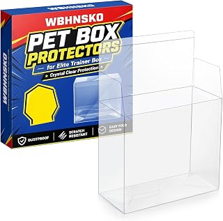 5PACK Protector Case for ETB - Compatible with PKMN Elite Trainer Boxes | Pet Plastic,Etb Box Case,Elite Trainer Box Protector Case,Rigid Clear Shell For Dust,Scuff,Handling Damage Resistance