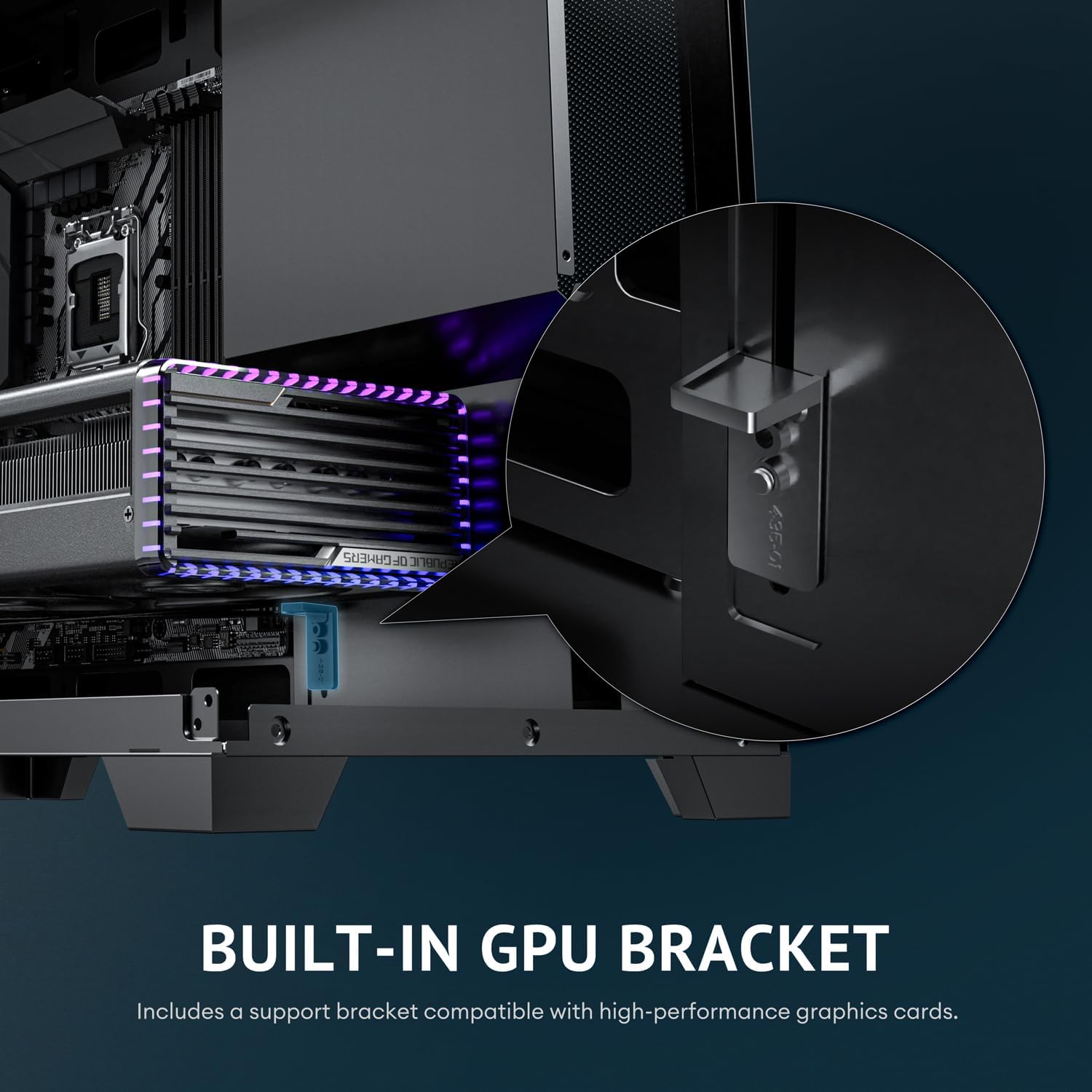 Close-up of the Antec Flux M case's front I/O panel