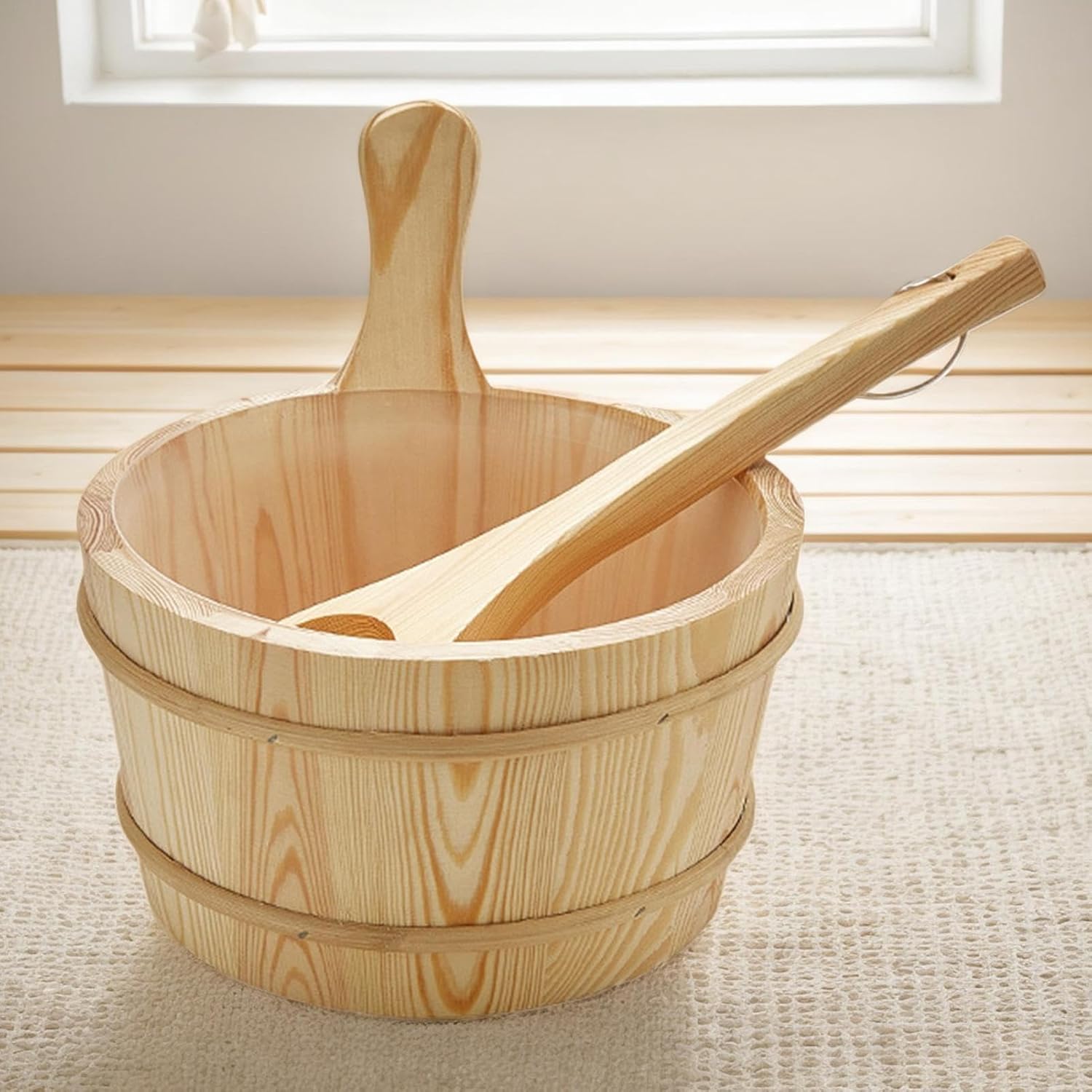 Sauna Ladle and Bucket | Large Capacity Universal Complete - Spa Accessory Water Bucket - for Home Hotel House Apartment Bathrooms