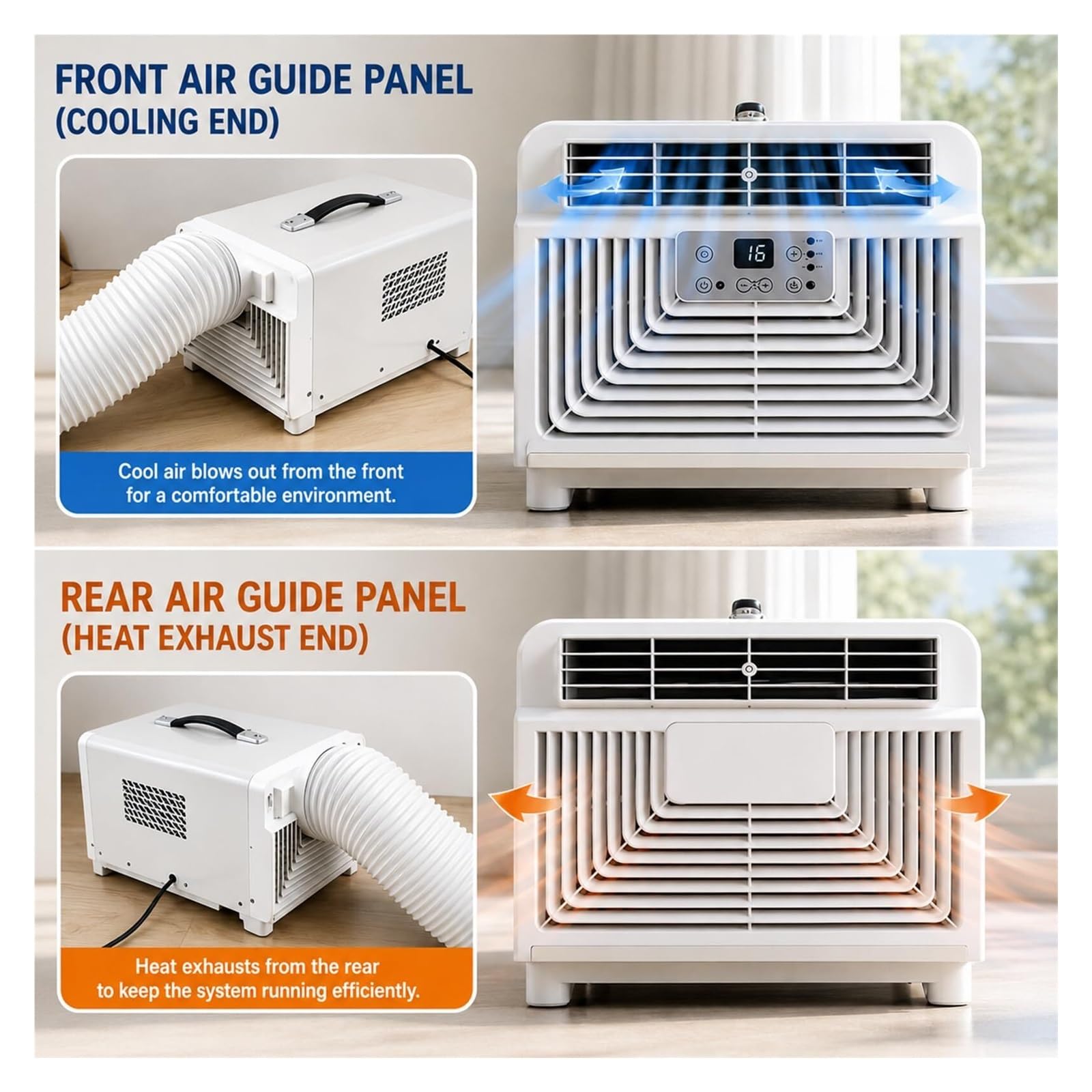 Aire Acondicionado Portátil Para Camping de 3400 Btu, Unidad de Aire Acondicionado Pequeña y Silenciosa 4 en 1 con 300 W de Baja Potencia, Aire Acondicionado Sin Ventanas Para Tienda de Campaña, Rv
