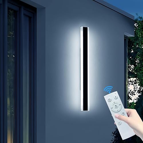 Miniatura 7 de Apliques de pared para exteriores de 47 pulgadas, regulables de 3000 K-6000 K, luces de pared larga para exteriores, IP65 impermeable, moderna