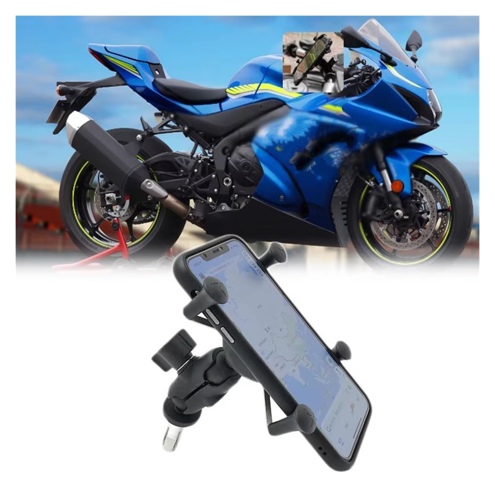 Moto Supporto Navigatore GPS Per Suzuki GSXR1000 GSX-R1000 GSX1300R 2009-2016 Accessori Moto Supporto Telefono Mobile Basamento Staffa Navigazione GPS Porta Telefono Moto