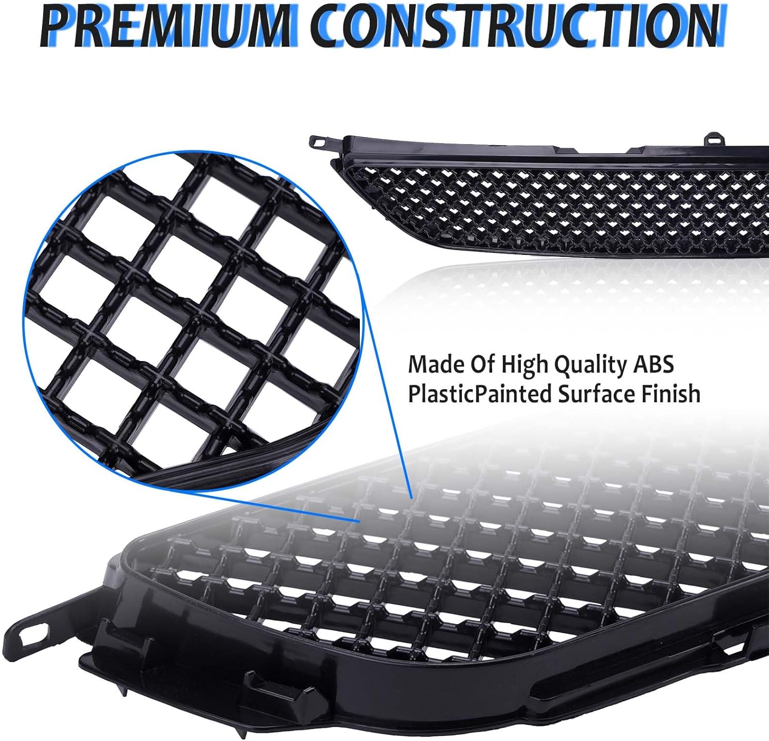 Front Bumper Grille for 2001 2002 2003 2004 2005 LEXUS IS300 ABS Black Mesh Front Upper Grill Guard Replacement Part