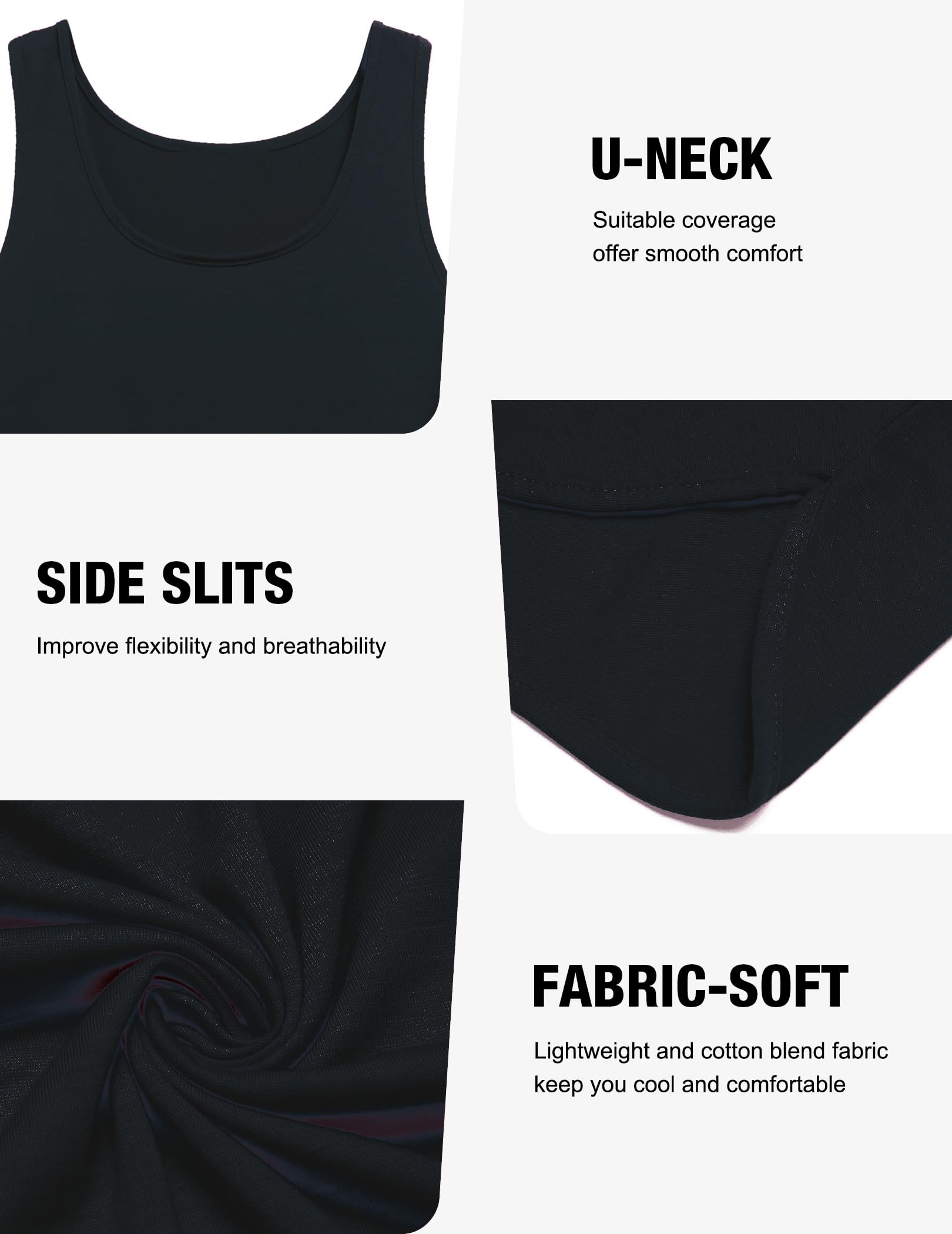 COOFANDY Confezione da 3 canottiere da uomo, ad asciugatura rapida, per allenamento, fitness, bodybuilding, senza maniche